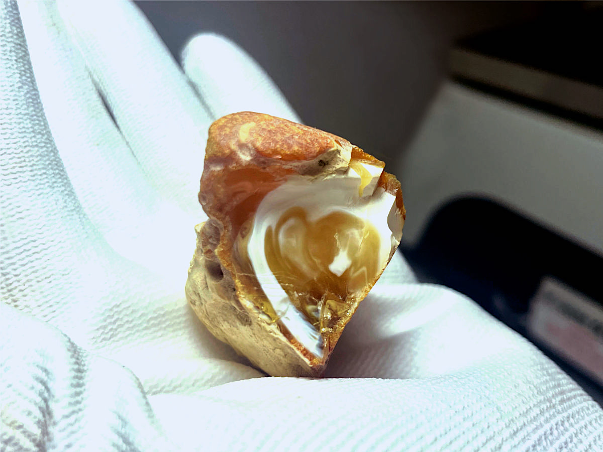 В Приморском карьере Ростеха добыли «янтарное сердце»