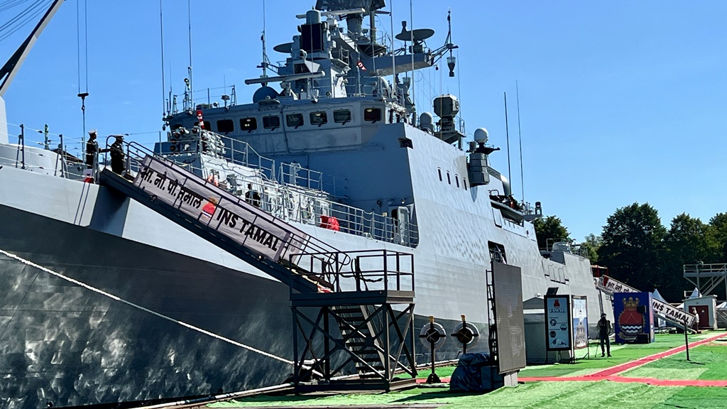 Rosoboronexport Hands Over Project 11356 Frigate Tamal, built at Yantar USC shipyard in Russia, to Indian Navy