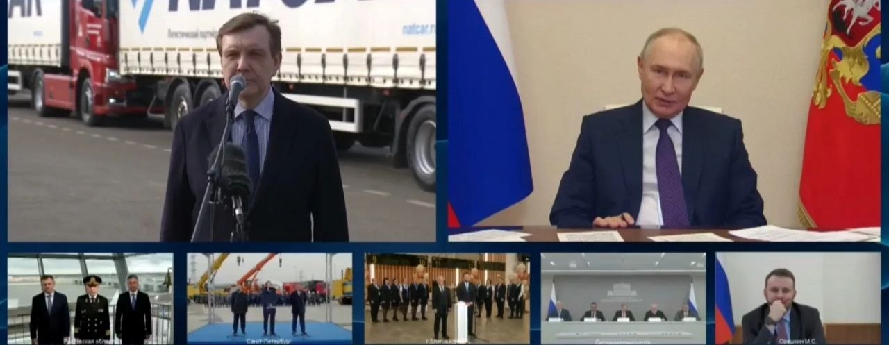 Владимир Путин запустил первый беспилотный КАМАЗ по трассе М-12