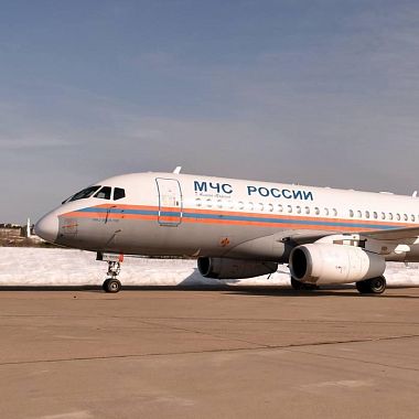 Специалисты ОАК восстановили самолет SSJ-100 из авиапарка МЧС России